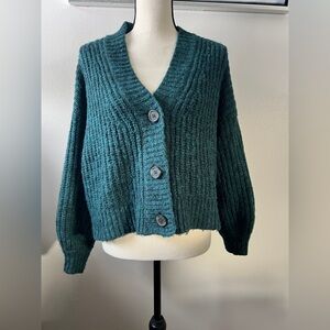 Madewell Women’s Dark Green Button Up Dark Green Cardigan Sweater Size M